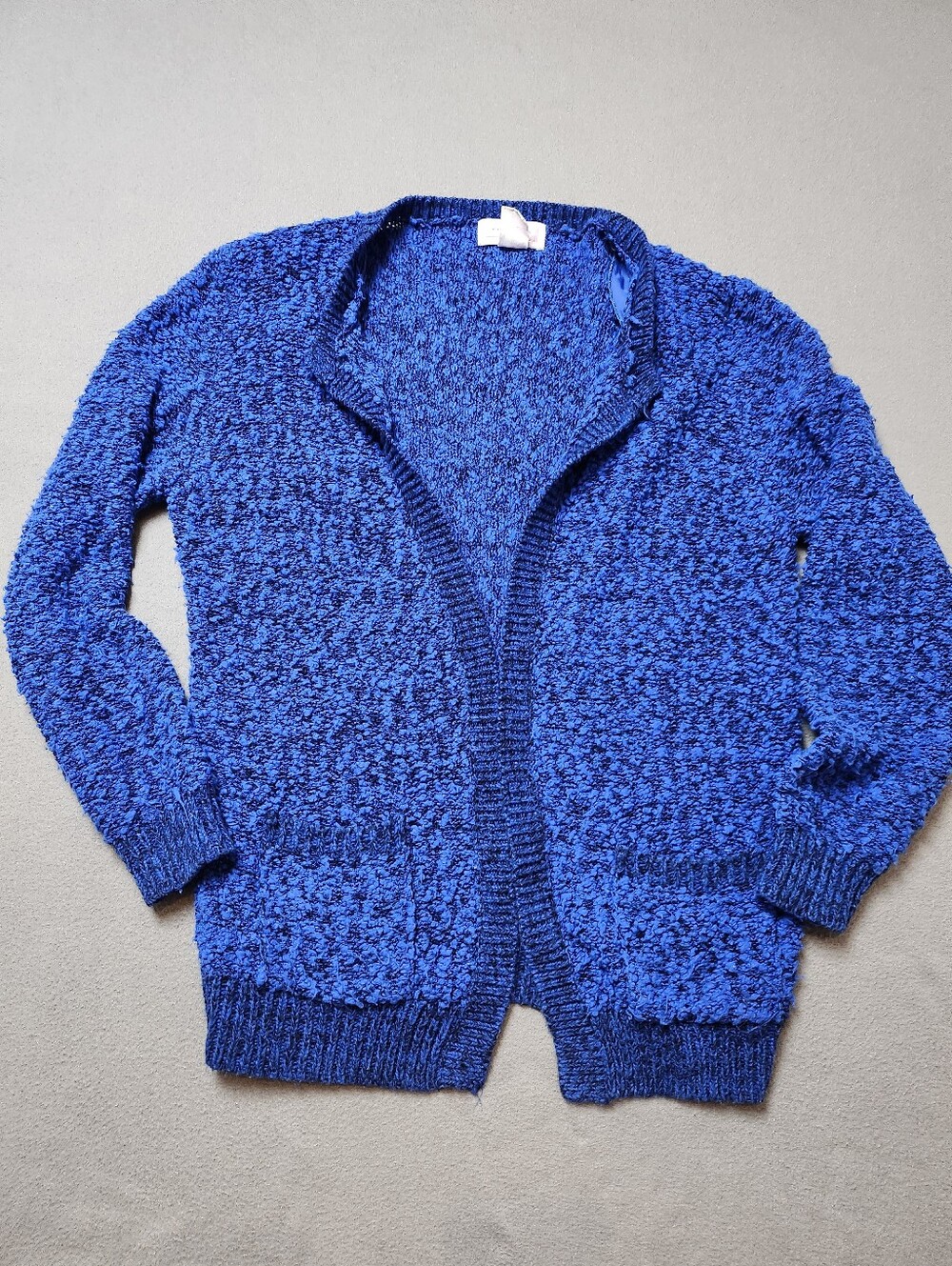 Vintage Woodward’s Collection Blue Cardigan Size M | Textured Acrylic Knit